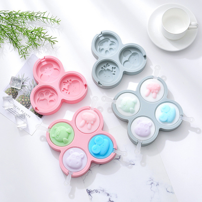 Plateaux à glaçons de 2 pièces, faciles à décharger 4 moules de glaçons en silicone flexible avec couvercle amovible Plateaux à glaçons de congélateur réutilisables empilés pour le whisky, les aliments pour bébés, sans BPA