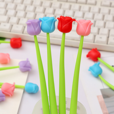 Crayons de fleurs vivants drôles, encre au gel créatif Crayons de fleurs en silicone en vrac, Crayons d'écriture de 0,5 mm Pour le bureau de l'école à la maison, enseignantes, étudiantes, fournitures de décoration de fête, 6 pièces par ensemble (champignons et animaux)
