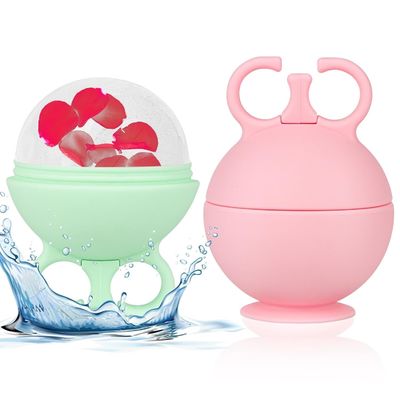 Rouleau de glace en silicone pour le visage Thérapie au froid Massage facial pour le gonflement Acné Rougeur Outil de soin de la peau OEM sans BPA Menthe Vert