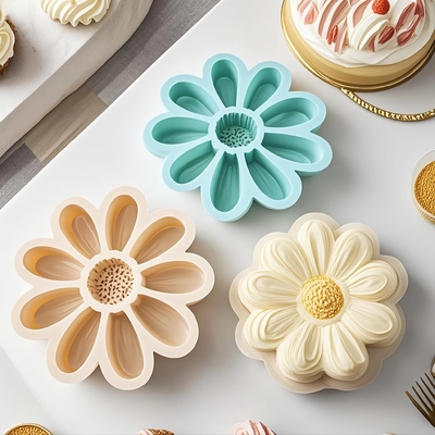 Un bon prix. Grand moule à gâteau en silicone en forme de fleur pour chocolat, gelée, bonbons, moules de cuisson en silicone pour gâteaux, moules à gâteaux à tube cannelé antiadhésifs de 9 pouces pour gâteaux ronds, moules de cuisson ronds pour gâteau au fromage, gâteau au chocolat, gâteaux arc-en-ciel en ligne