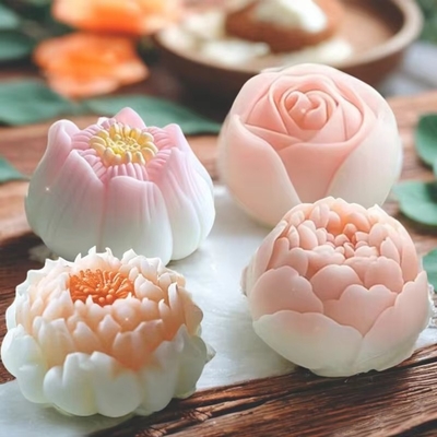 Un bon prix. Lot de 2 moules en silicone pivoine pour bougies savon résine Noël blanc en ligne