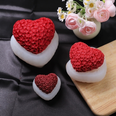 Un bon prix. Platinum Silicone 3D Rose Heart Mold for Chocolate Fondant Soap en ligne
