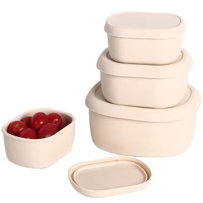 Un bon prix. Lot de 3 boîtes de conservation carrées en silicone – Qualité alimentaire, sans BPA, micro-ondables et lavables au lave-vaisselle, couvercles étanches, design empilable peu encombrant idéal pour la préparation de repas sains, les boîtes à lunch des enfants en ligne