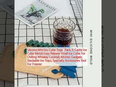 Un petit bac à glaçons en silicone, 6 moules de glaçons à cavité facile à libérer, petit bac à glaçons pour refroidir le cocktail de whisky, gadgets de cuisine, bac à glaçons empilables, accessoires spécialisés outil pour congélateur