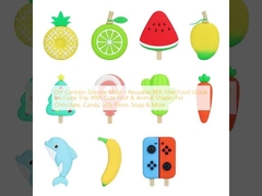 Tâche de glaçons de qualité alimentaire sans BPA réutilisable avec des formes mignonnes de fruits et d'animaux pour le chocolat, les bonbons, la gelée, la résine, le savon et plus encore